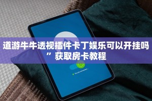 道游牛牛透视插件卡丁娱乐可以开挂吗”获取房卡教程